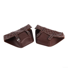 Waterproof PU Leather Motorcycle Saddlebag with Spacious Tool Storage and Secure Buckle Closure Brown