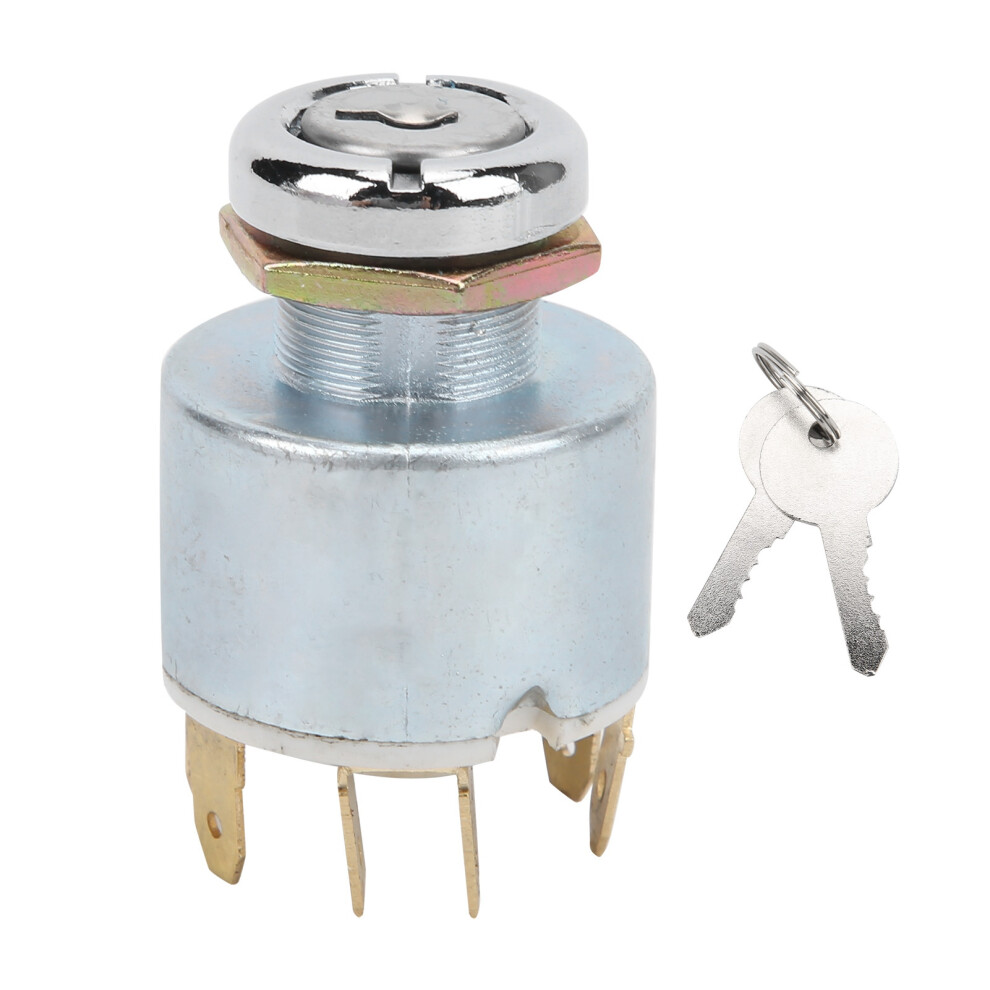Waterproof Ignition Key Starter Switch Universal Fitment 12V 5 Terminal Off On Ignition Zinc Alloy Construction Sturdy Wear-Resistant Plug & Play 4 9139052860070