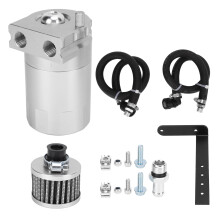 Separator de ulei și umiditate, recipient de colectare a uleiului din aluminiu, crește puterea, kit de instalare universal cu furtun de