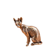 Cats Statue Metal Animal Figurines Sculptures Desktop Ornament