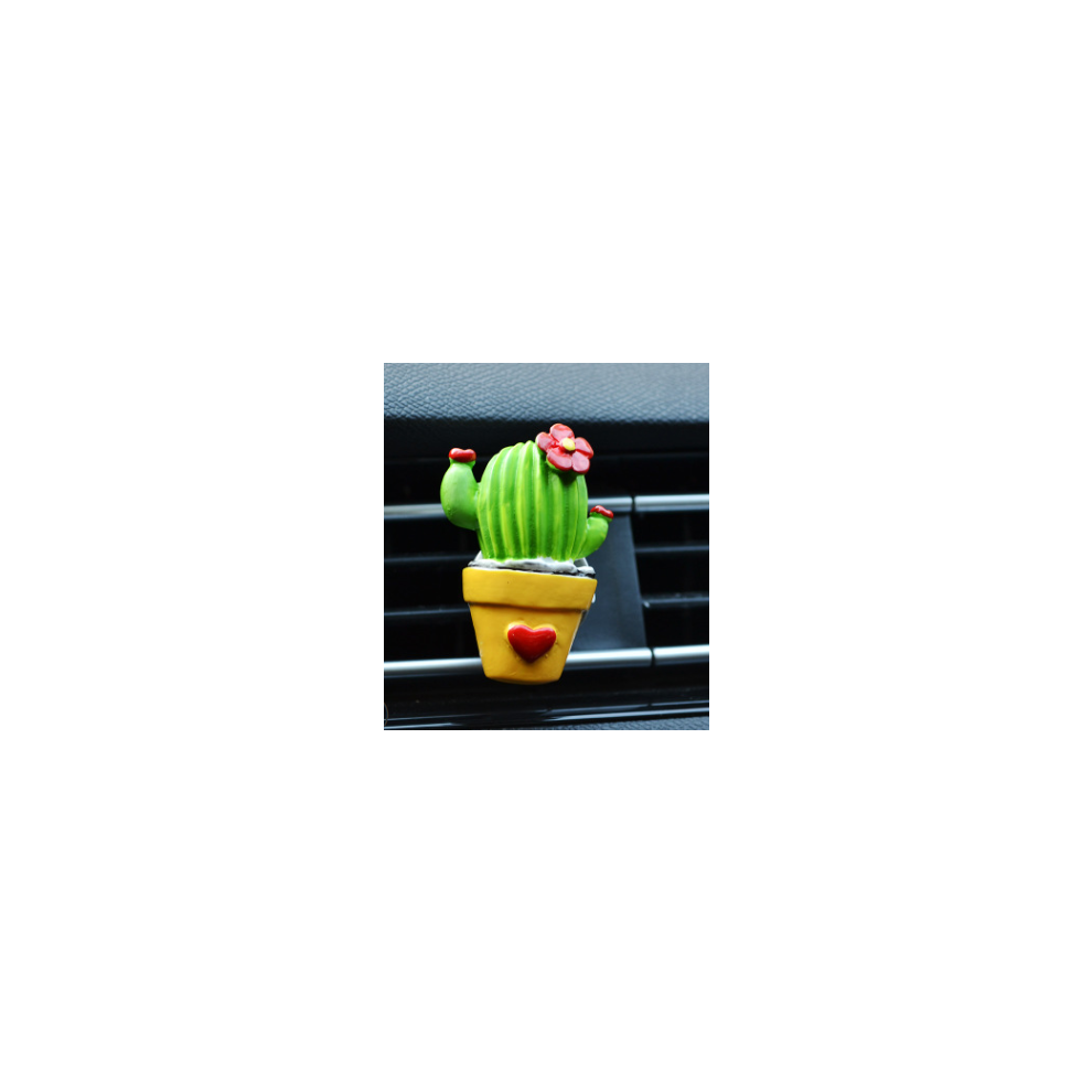 Car Interior Decor Charm Vent Clip Interior Accessory Cactus Car Air Freshener Scent Freshener Perfume Air Freshener Vents Clips Dashboard Decoration 9139052785915