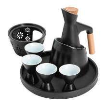 Ceramic Sake Set Carafe And Cups, Porcelain Japanese Sake Set, Housewarming Gift, Restaurant Use