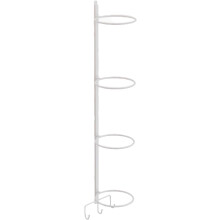 Tennis Racket Storage Rack Wall Mounted, Racket and Ball Storage, Removable Badminton Racket Holder, White 98x20 cm