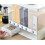 Wall Mounted Cereal and Rice Dispenser, SixSection 22lb Storage with OnePress Grain Release 2