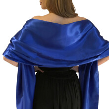 Lenço de cetim luxuoso para mulheres, ideal para ocasiões formais. Elegante, macio e versátil, perfeito para presentear. Leve e suave, na cor