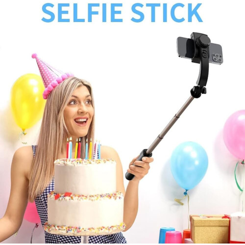 Gimbal Stabilizer Selfie Stick Foldable Wireless Tripod With Bluetooth Shutter Monopod For iOS And Android 1