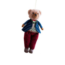 Fashion Bear Couple Keychain Soft Plush Accessory for-2