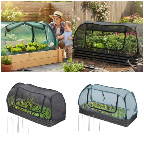 Couverture de jardin constante avec cadre renforcé et-Vert 2