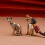 Metallkatzen-Dekorfiguren, Tierstatue, Katzen, dekorative 5