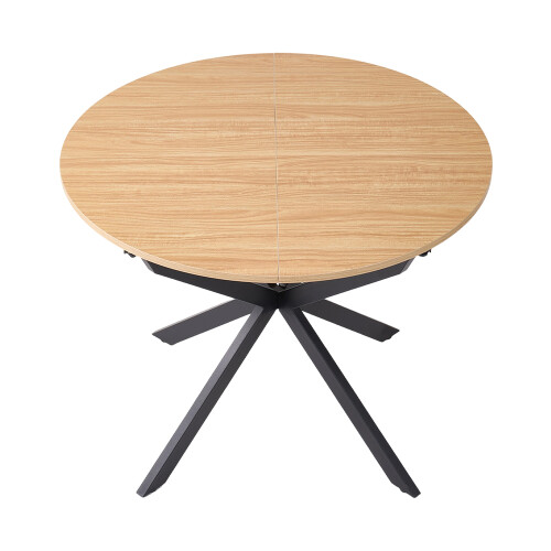Living And Home 100-140cm Extendable Dining Table | Melamine-Faced MDF Tabletop and Metal Legs 2