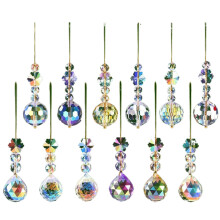 12PCS Christmas Crystal Balls Clear Glass Baubles Ornaments For
