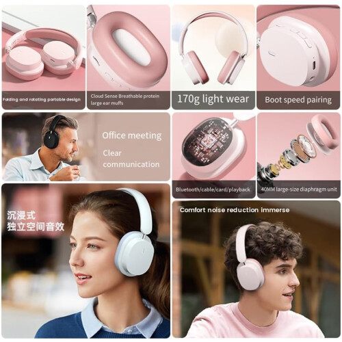 Headset Bluetooth Noise Reduction Wireless Gaming Headset Long Battery Life Model C 2