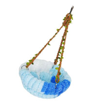 Plüsch-Papageien-Hängemattenbett, Wald-Design, Vogelnest für-B