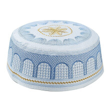 Chapeau islamique brodé traditionnel, chapeau de-bleu 58 à 60cm