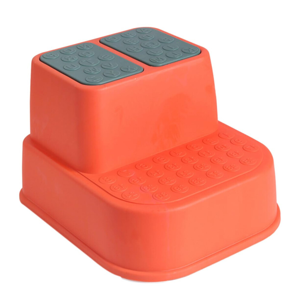 Multifunction Nonslip Double Layers Step Stool Thickened Footstool For Toddlers Home Use And Bathroom Red