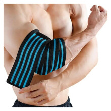 Elbow Pads 2Pcs 100 Cm Wrap Elbow Straps Breathable Protector Pad For Weightlifting Bench Press Martial Arts