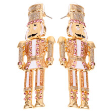 1Paar Nussknacker Ohrhänger Damen Festliche Modeschmuck