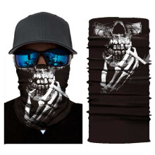 3D Pattern Neck Gaiter, Microfiber Fabric, Multi-Purpose Wear, Sun UV Protection, Quick Moisture Absorption, High Stretchability, Suitable For Adults