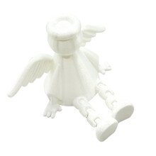 Figurine d'ange à articulations mobiles de noël, Posture-Blanc 3