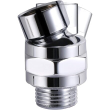 Schwenkbarer Duschkopfadapter, 360 frei drehbarer Duschverbinder mit Kugelgelenk aus Messing, verstellbare Duscharmverlängerung, hoher