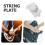 1Conjunto Peça De Metal Resistente Para Mandolin 8 Cor Prateada 8