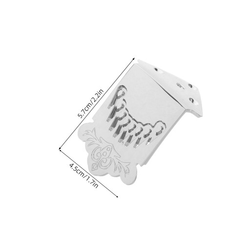 1Conjunto Peça De Metal Resistente Para Mandolin 8 Cor Prateada 2