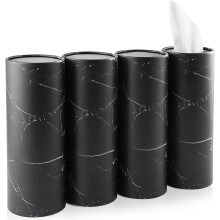 Houder voor gezichtstissues voor in de auto, cilindervormige tissue dispenser met reisverpakking, geschikt voor bekerhouders in de auto voor snel en
