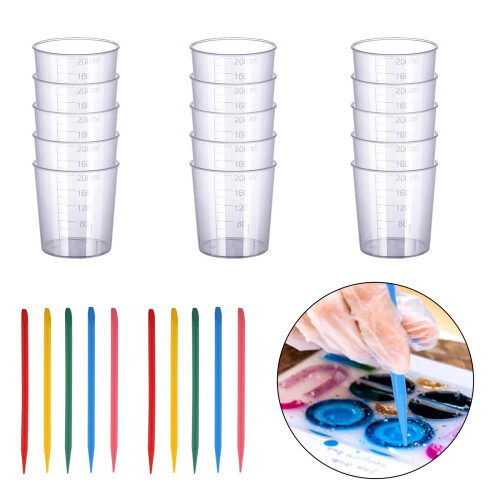 Harzmischbecher-Set mit Messmarkierung für-200 ml 1