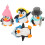 2Ud Ornamento Acuario Pingüino Material Multicolor 4