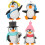2Ud Ornamento Acuario Pingüino Material Multicolor 8