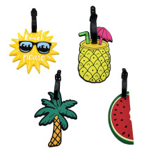 Etiquetas de bagagem em silicone flexível, etiquetas de identificação personalizadas para viagens, com ampla utilização, etiquetas de notas