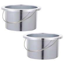 2Pcs Silver Wax Heater Inner Pots Non-Stick Aluminum Wax Melting Tool