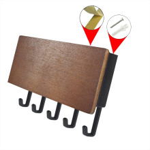 Wandmontierter Schlüsselorganizer, dekoratives Holz mit multifunktionalem Stauraum, Massivholzkonstruktion, magnetischer Wandorganizer, für
