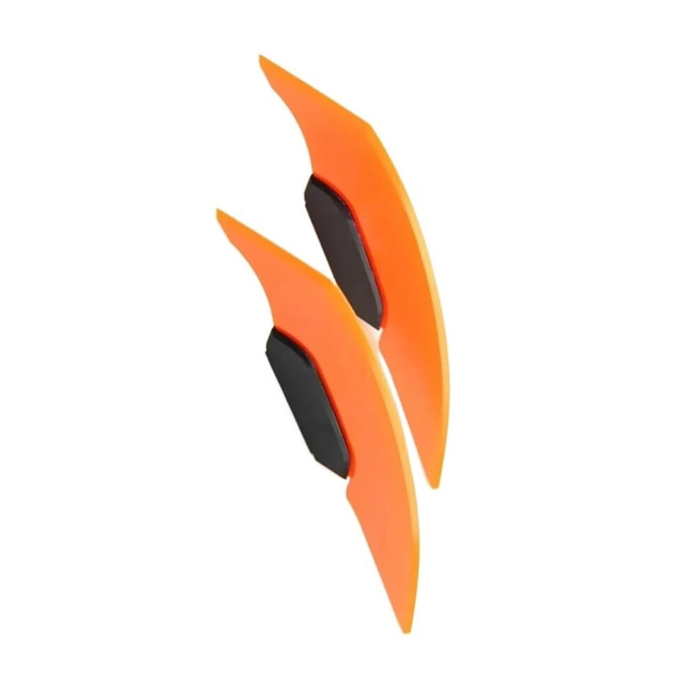 1 Pair Universal Motorcycle Spoiler Winglet For Motorbike Scooter Abs Aerodynamic Boost Orange 9426802988239