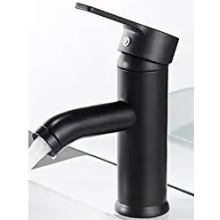 Stilig servantkran, moderne baderomskran med sprutfri perlator sikrer stille og ren drift, for bobilbad og vasker, med