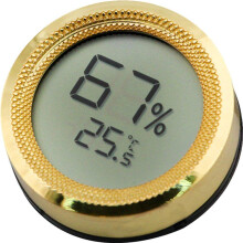 Mini Thermometer Hygrometer Digital Cigar Humidor Round Temperature Humidity Gauge For Cigars
