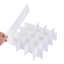 Organisateur de maquillage, séparateurs de tiroir en plastique à grille, grille multifonctionnelle pour organisateur de tiroir ajustable