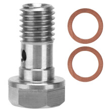 Adattatore per raccordo freno per uso automobilistico, bullone banjo universale per tubo freno turbo in acciaio inossidabile con filettatura M10x1,5