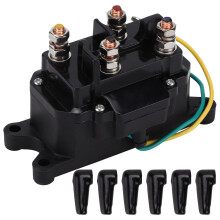 12V vinsjkontaktor4UTV ATV250A elektromagnetisk bryter vinsjsolenoidrelé slitesterkt værbestandig stål vanntett solenoidrelé enkelt