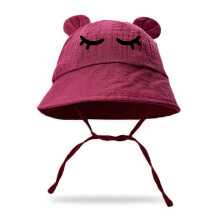 Chapeau seau unisexe pour bébé, chapeau de pêcheur,-vin rouge