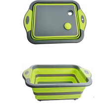 Zusammenklappbare Spülschüssel für drinnen und draußen, tragbares Waschbecken mit platzsparendem Design, perfekt für Camping, Picknick, Grillen