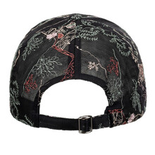 Chapeau de Baseball respirant avec motif brodé, sangles de-Noir