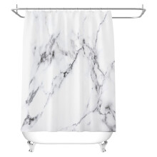 Tenda da bagno assorbente, tessuto resistente con stampa ad alta definizione, lavabile in lavatrice, protezione della privacy, tessuto in poliestere
