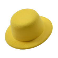 Base de chapeau bibi élégante pour femmes, chapeaux de-jaune vif