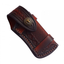 Leather Knife Sheath Pocket Knife Pouch Handmade Vintage Knife Sheath Snap Closure Fits 4Inch Folding Knife