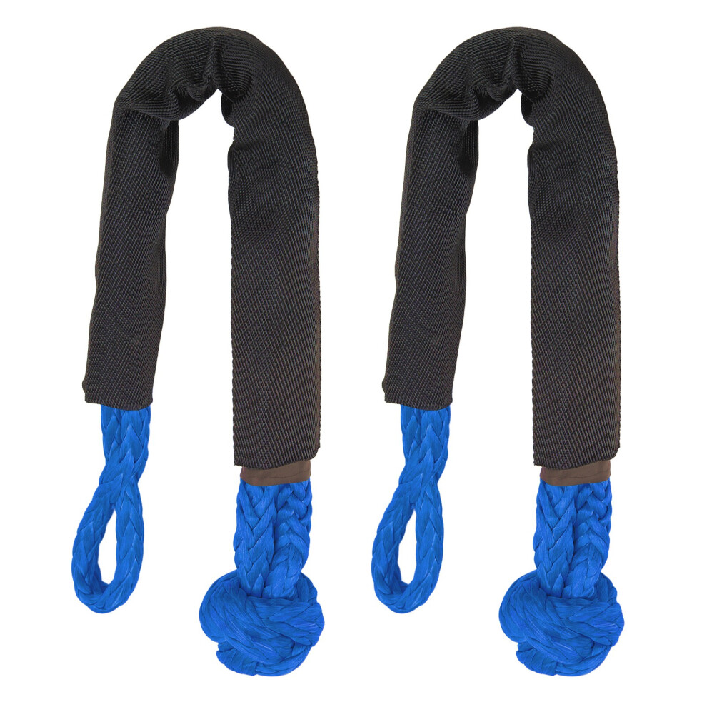 Uv Resistant Rope Shackle 38000 Lbs Strength Uhmwpe Soft Shackle W/ Protective Sleeves 4 Off Road Towing Safe Vehicle Paint Protection Lightweight 9139052773646