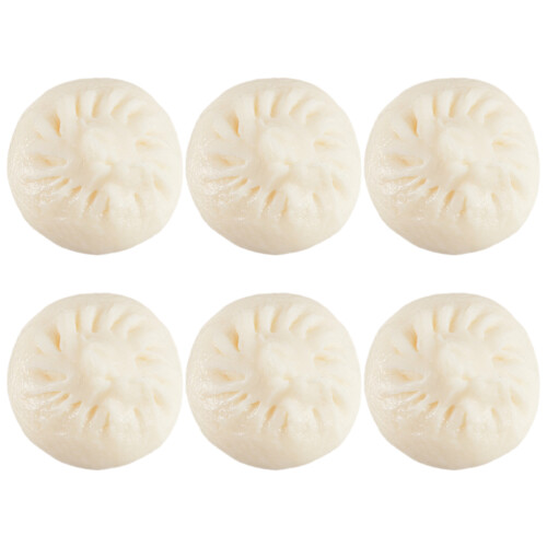 6Pcs High Simulation Steamed Stuffed Bun Model White Kitchen Toy 2