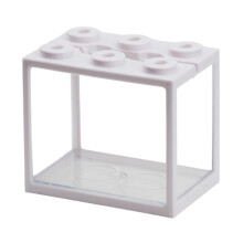 Elegant High Transparency Stackable Fish Tanks 6 Holes-White