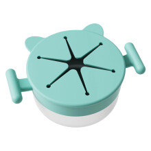 Kids Portable Snacks Holder Cup with Silicone Cover-mint green