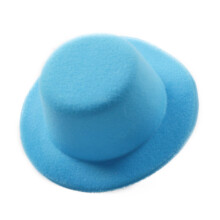 Base de chapeau de fascinateur tendance de couleur unie-bleu lac